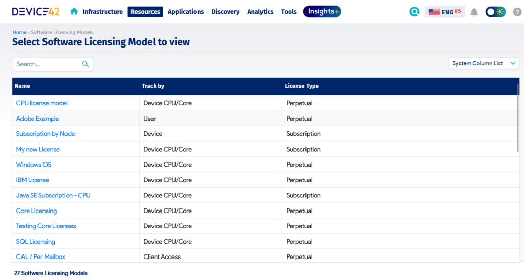 Managing software licenses with Device42’s IT asset management system